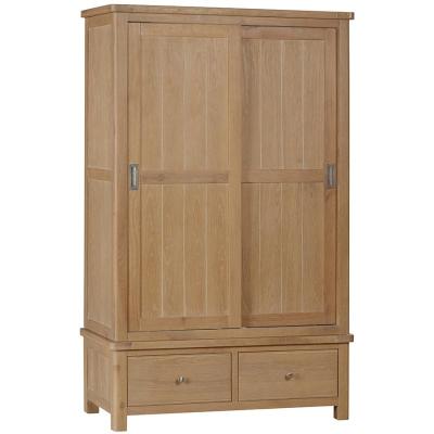 Chalais Oak Sliding Double Wardrobe